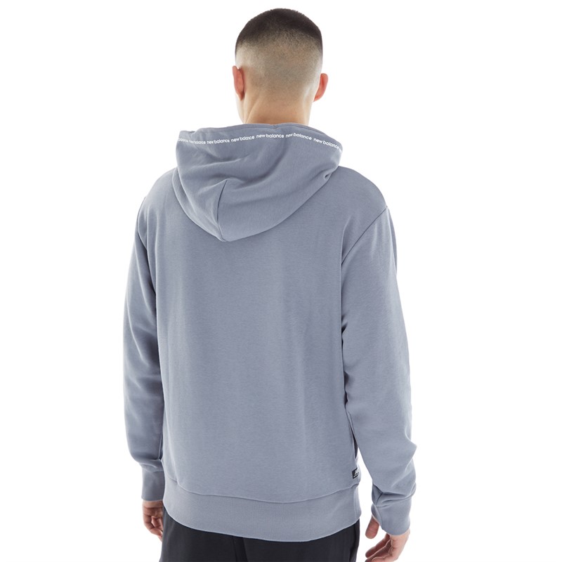 New Balance Mens Essentials Fleece Hoodie Gunmetal