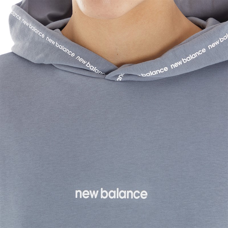 New Balance Mens Essentials Fleece Hoodie Gunmetal