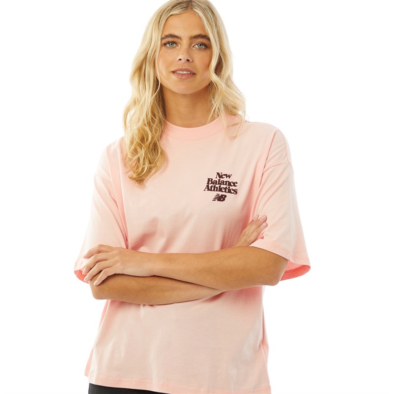 Buy New Balance Womens Athletics 70s Graphic T Shirt Pink