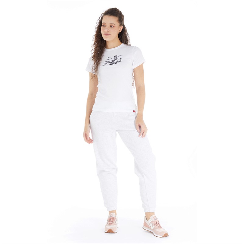 New Balance Womens Sport Fill Graphic T-Shirt White