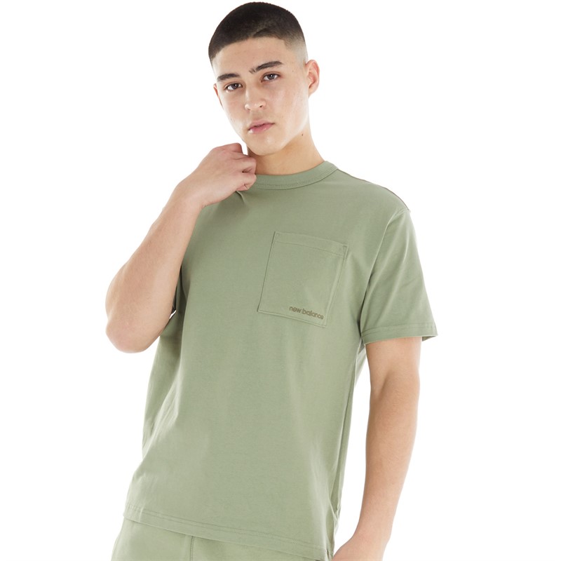 New Balance Mens Athletics Nature State T-Shirt Olive Leaf