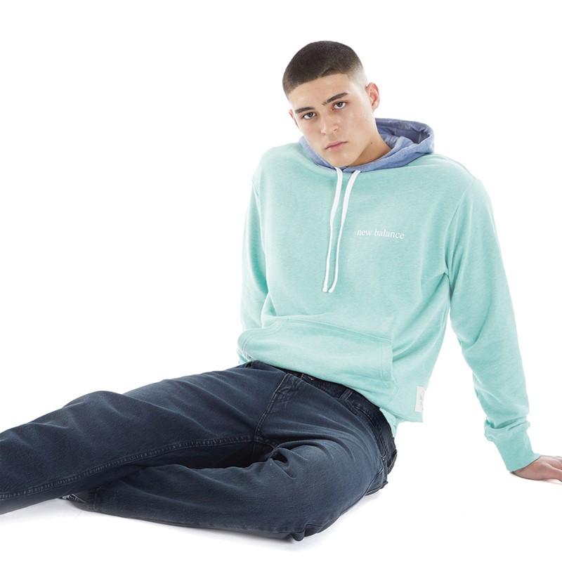 New Balance Mens Essentials Pure Balance Hoodie Turquoise