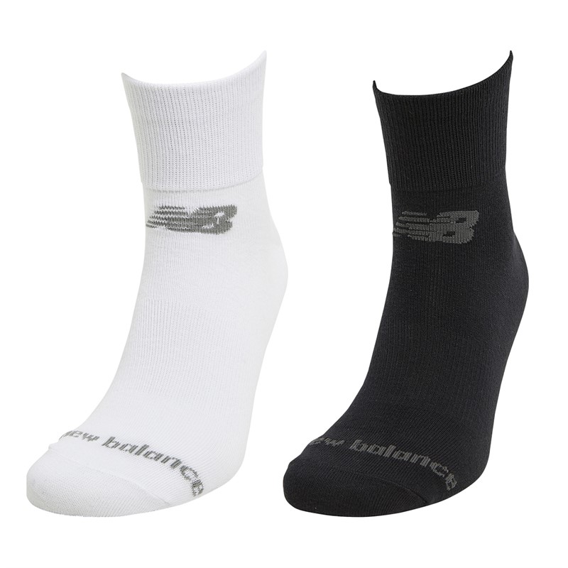 New Balance Ten Pack Cushioned Quarter Socks Black/White/Grey