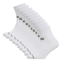 New Balance Ten Pack Cushioned Quarter Socks White