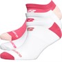 New Balance Womens Three Pack Logo No Show Socks White/Pink
