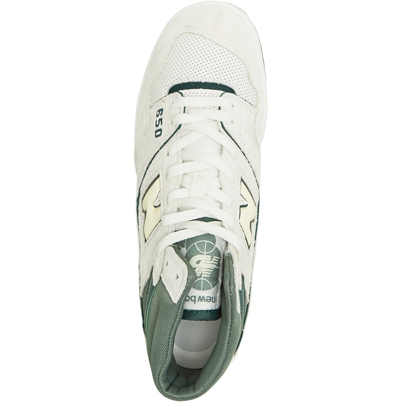 Buy New Balance Mens 650 Trainers Off White Green