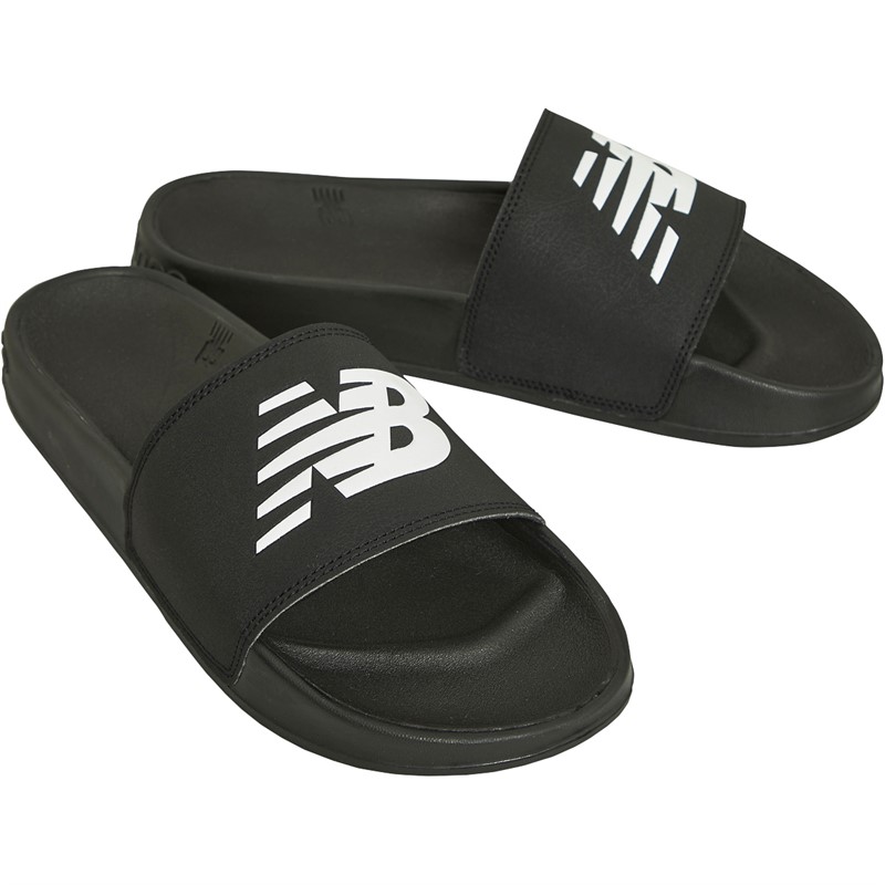 New Balance Mens 200 NB Logo Slides Black