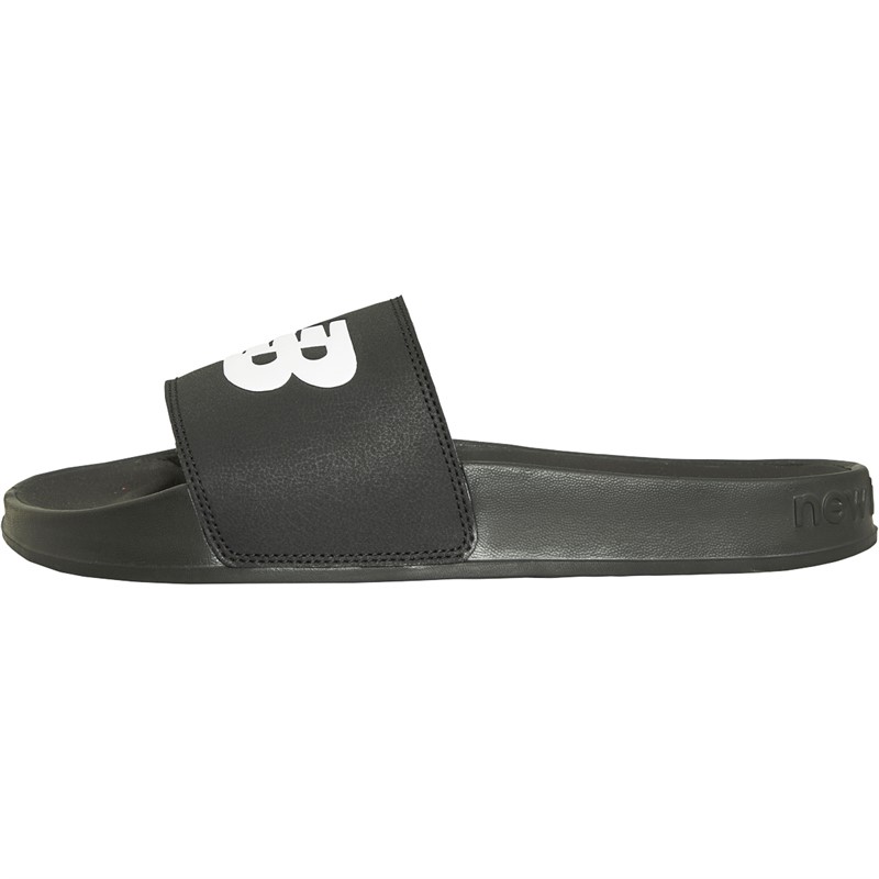 New Balance Mens 200 NB Logo Slides Black