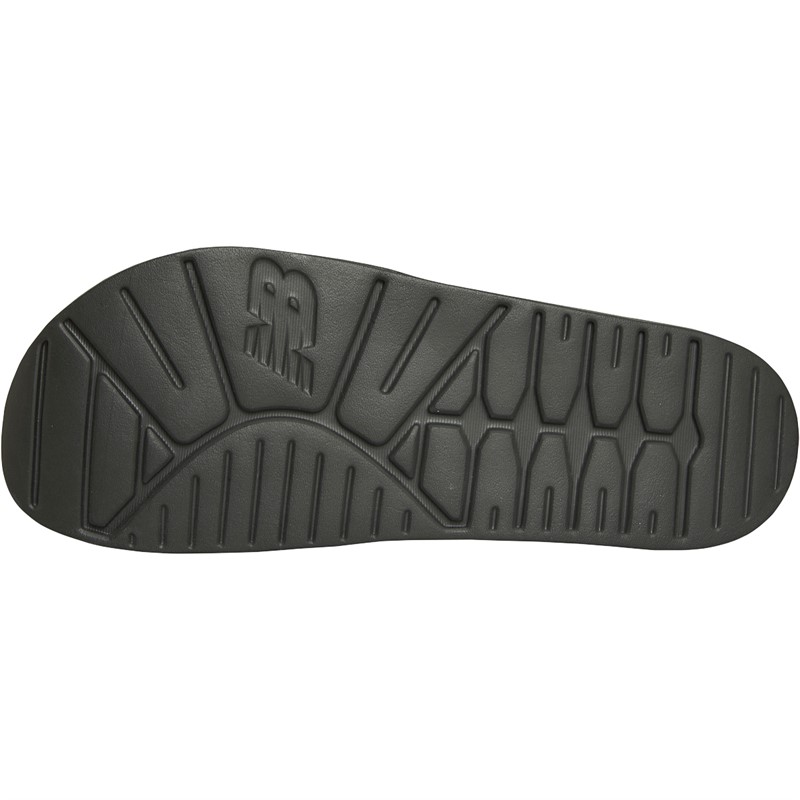 Buy New Balance Mens 200 NB Logo Slides Black