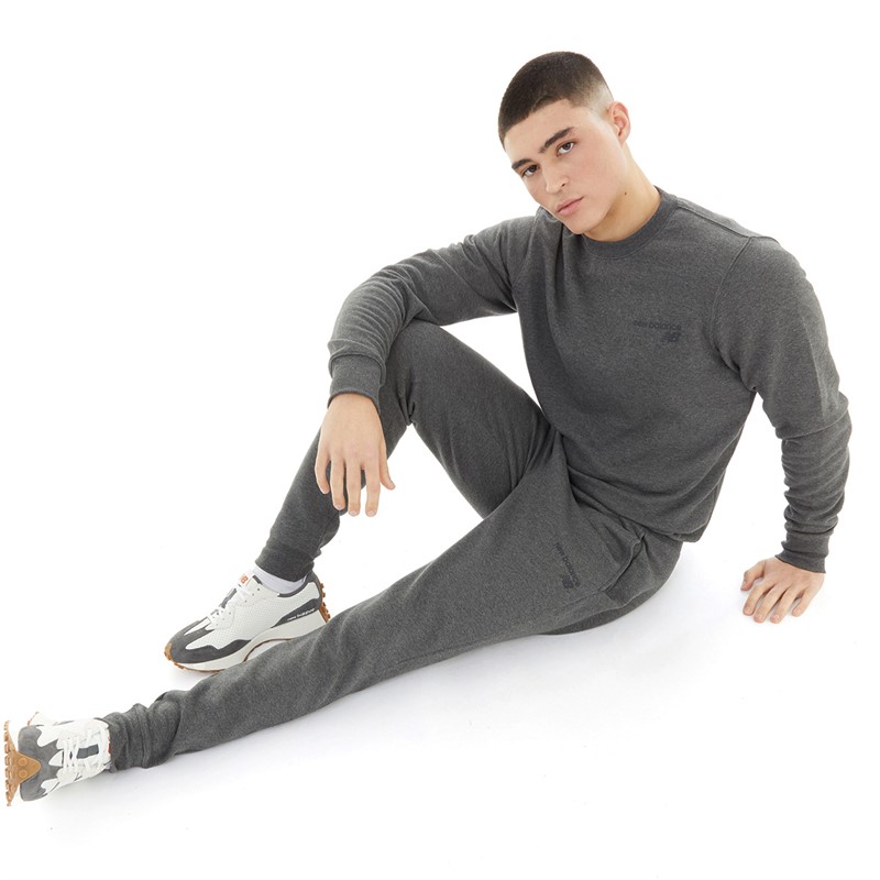 New Balance Mens Classic Core Fleece Pants Heather Charcoal