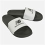 New Balance Mens 50 NB Logo Slides White