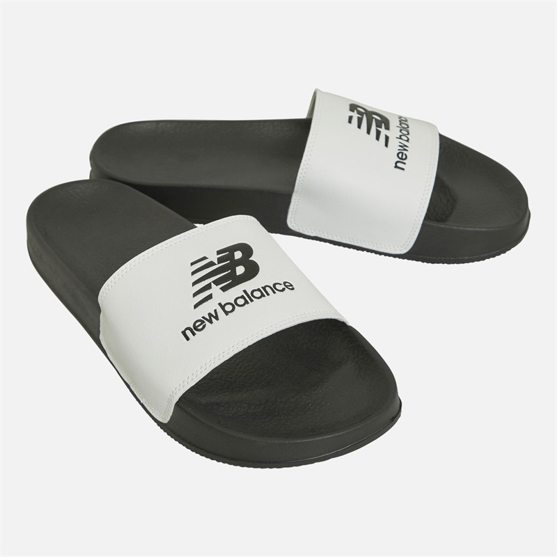 Buy New Balance Mens 50 NB Logo Slides White