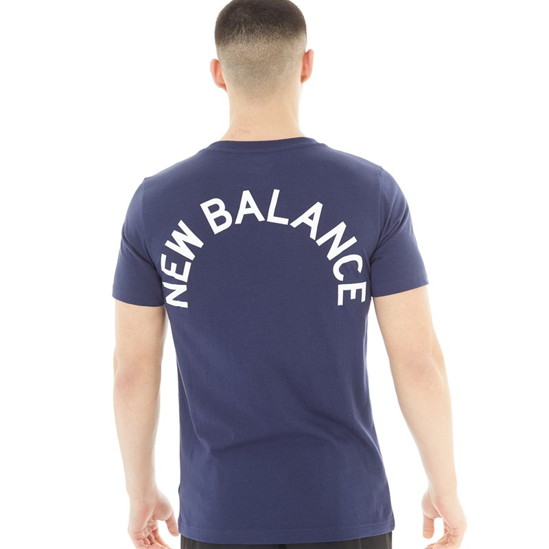 New Balance Mens Classic Arch Graphic T-Shirt Navy