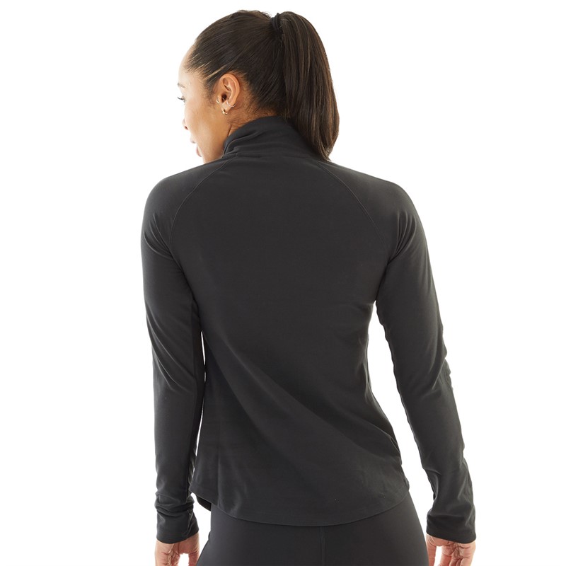 New Balance Womens Sport Spacedye 1/2 Zip Top Black