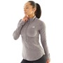 New Balance Womens Sport Spacedye 1/2 Zip Top Zinc
