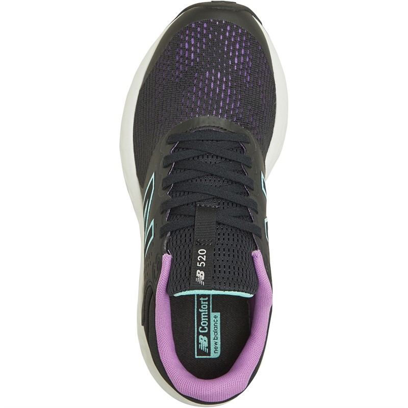 Buy New Balance Womens 520 V7 Neutral Running Shoes Black Mint Lilac