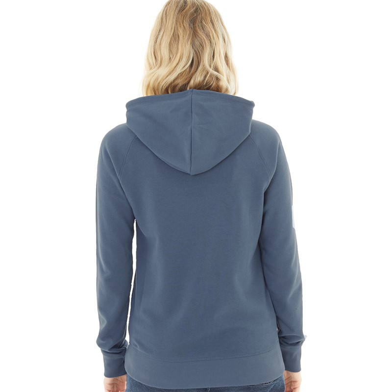 New Balance Womens Classic Logo Graphic Hoodie Vintage Indigo