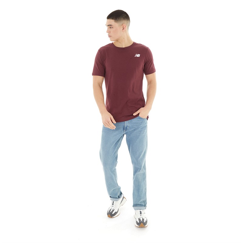 New Balance Mens Classic Arch Graphic T-Shirt Burgundy