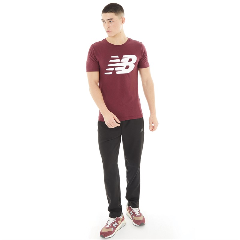 New Balance Mens Classic Graphic Logo T-Shirt Burgundy