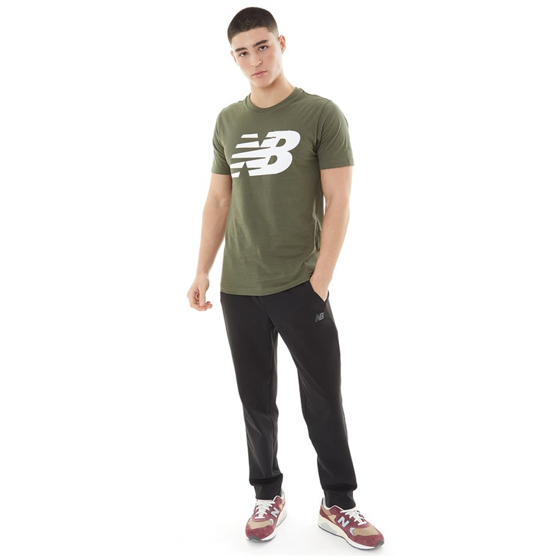 New Balance Mens Classic Graphic Logo T-Shirt Olive