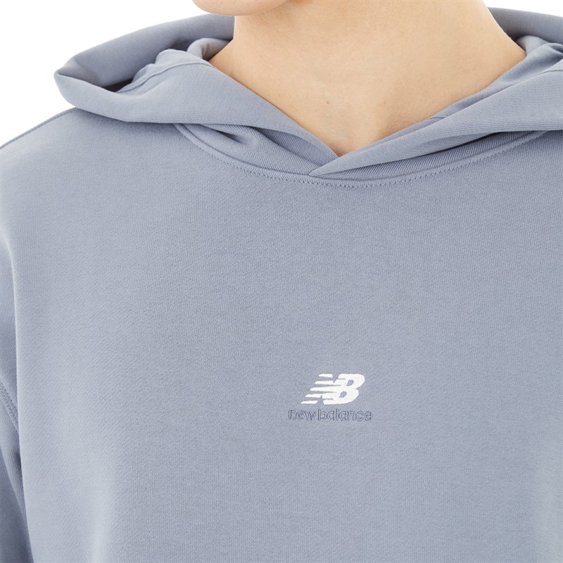 New Balance Mens Athletics Remastered Logo Hoodie Arctic Grey