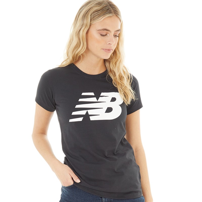 Buy New Balance Womens Classic Flying Logo Graphic T-Shirt Black