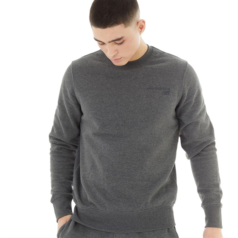 New Balance Mens Classic Core Sweatshirt Heather Charcoal