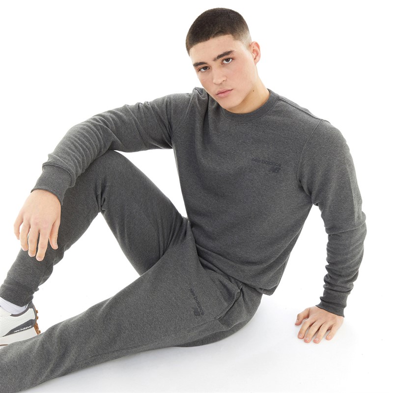 New Balance Mens Classic Core Sweatshirt Heather Charcoal