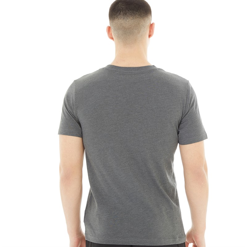 New Balance Mens Classic Graphic Logo T-Shirt Heather Charcoal