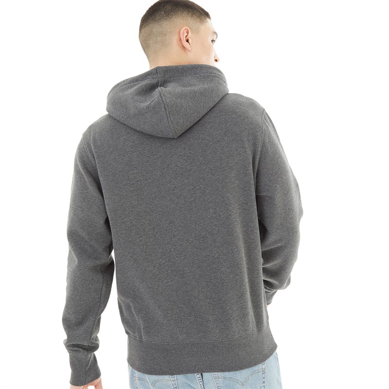 New Balance Mens Classic Core Logo Graphic Hoodie Heather Charcoal