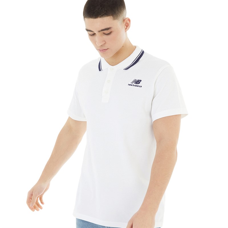 New Balance Mens Classic Logo Polo White