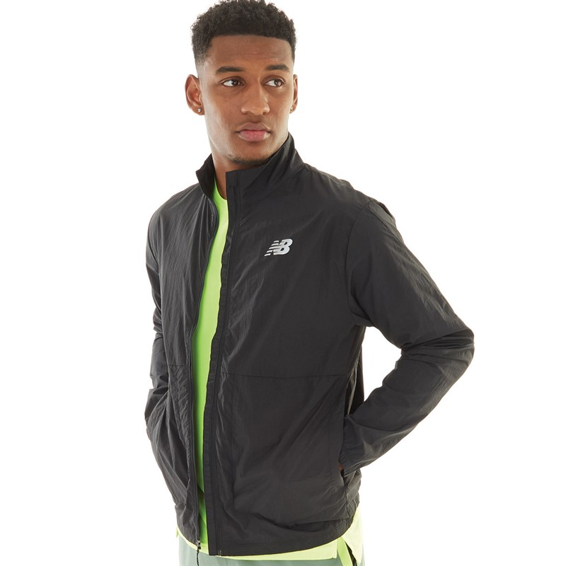 New Balance Mens Impact Packable Running Jacket Black