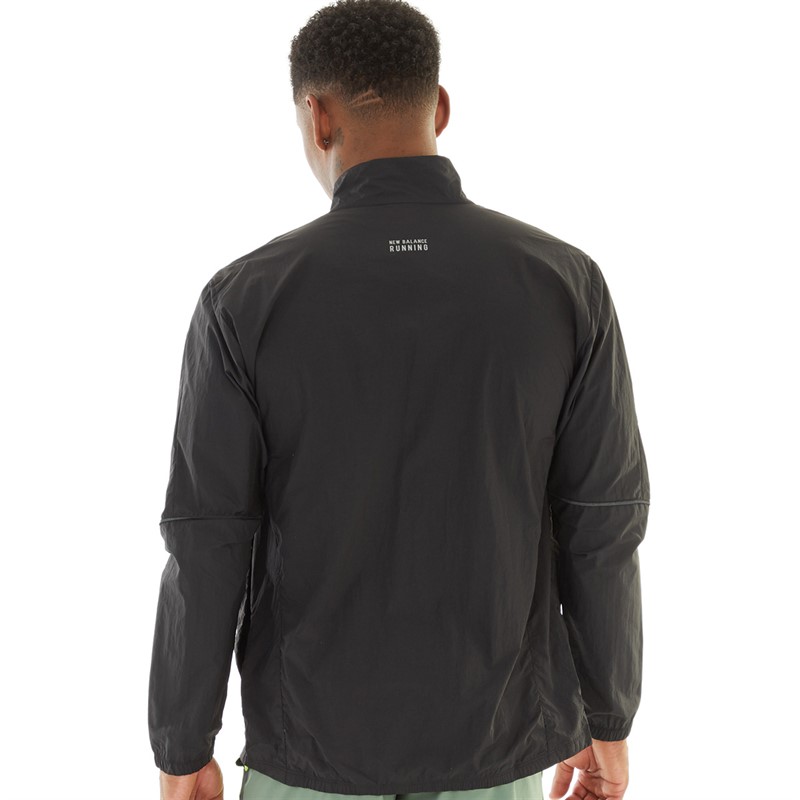 New Balance Mens Impact Packable Running Jacket Black