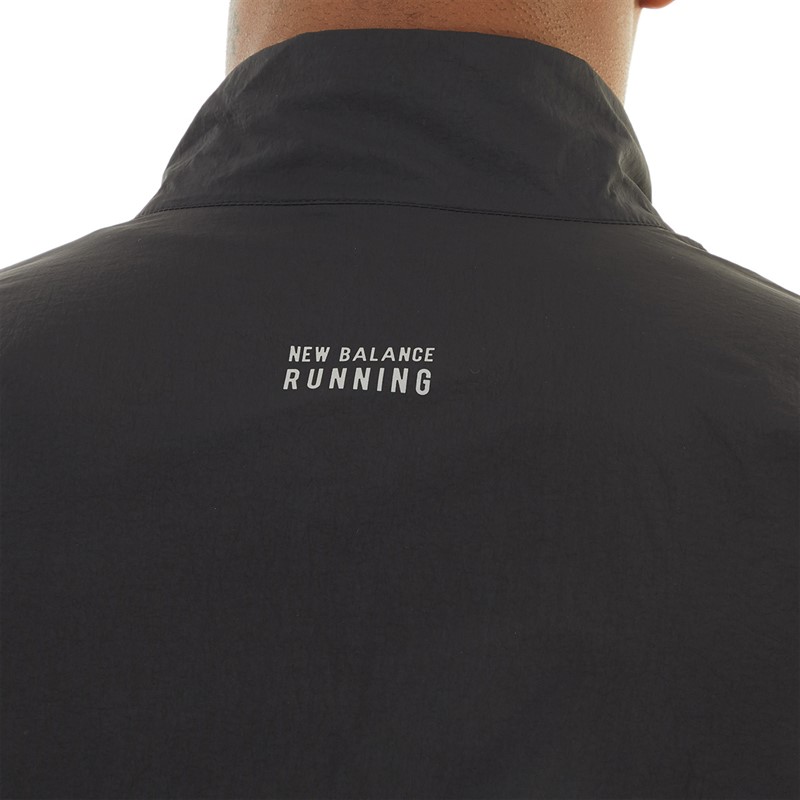 New Balance Mens Impact Packable Running Jacket Black