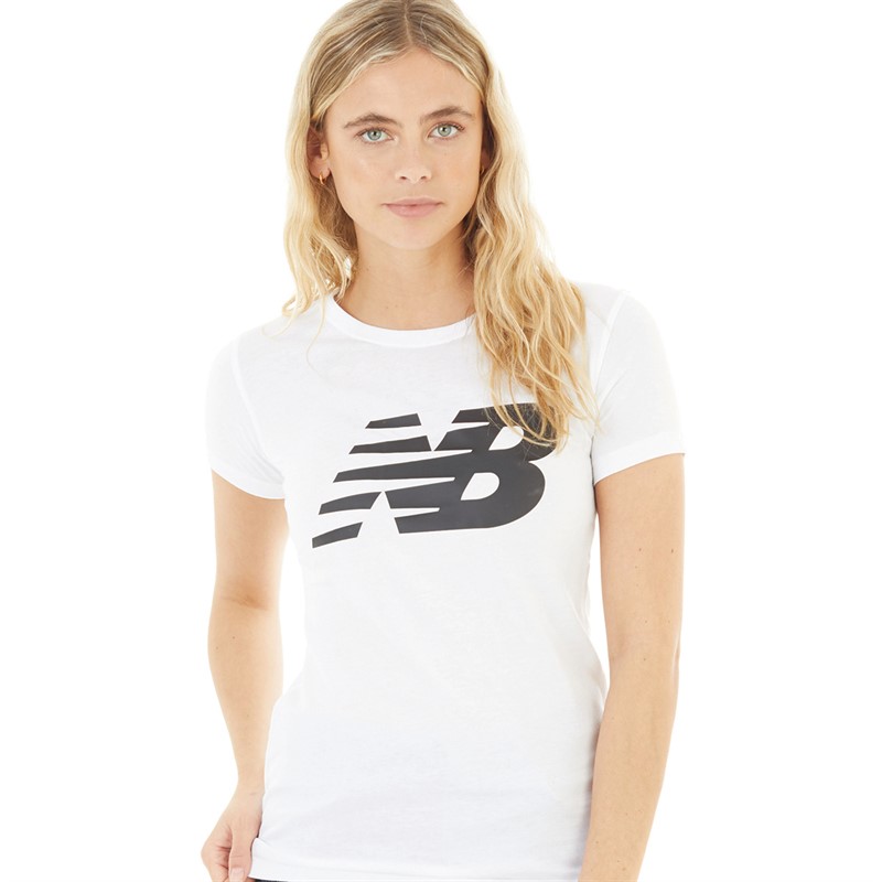 Buy New Balance Womens Classic Flying Logo Graphic T Shirt White