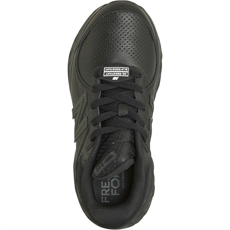 New balance womens black leather walking shoes on sale