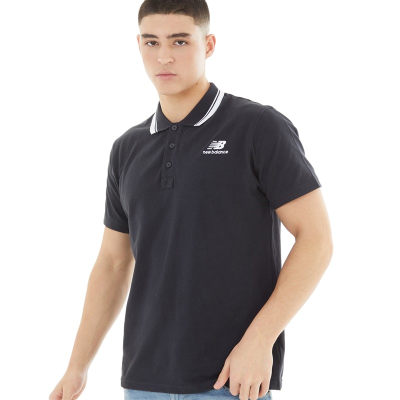 Buy New Balance Mens Classic Logo Polo Black