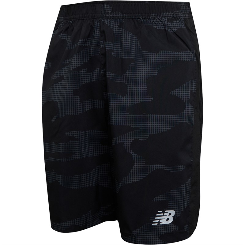 New Balance Junior Boys Printed Accelerate 7 Inch Running Shorts Black