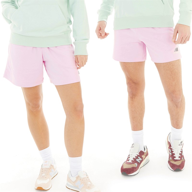 New Balance Uni-ssentials Jersey Shorts Lilac Cloud