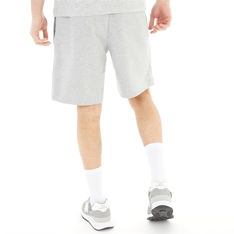 New Balance Mens Essentials Stacked Logo Fleece Shorts Athletic Grey