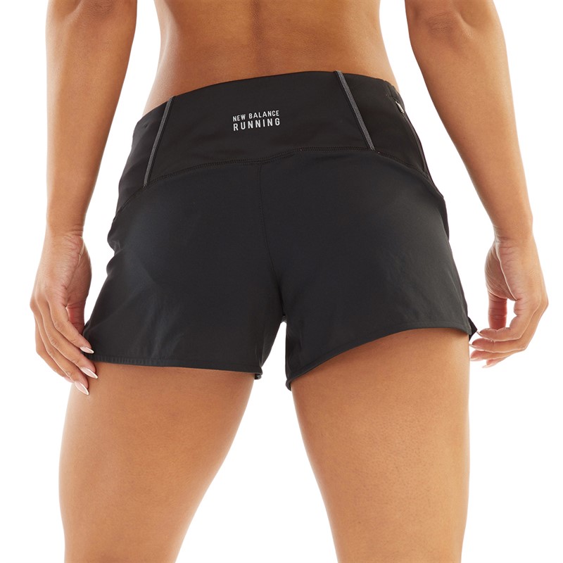 New Balance Short de course Femme Impact 3 pouces Noir