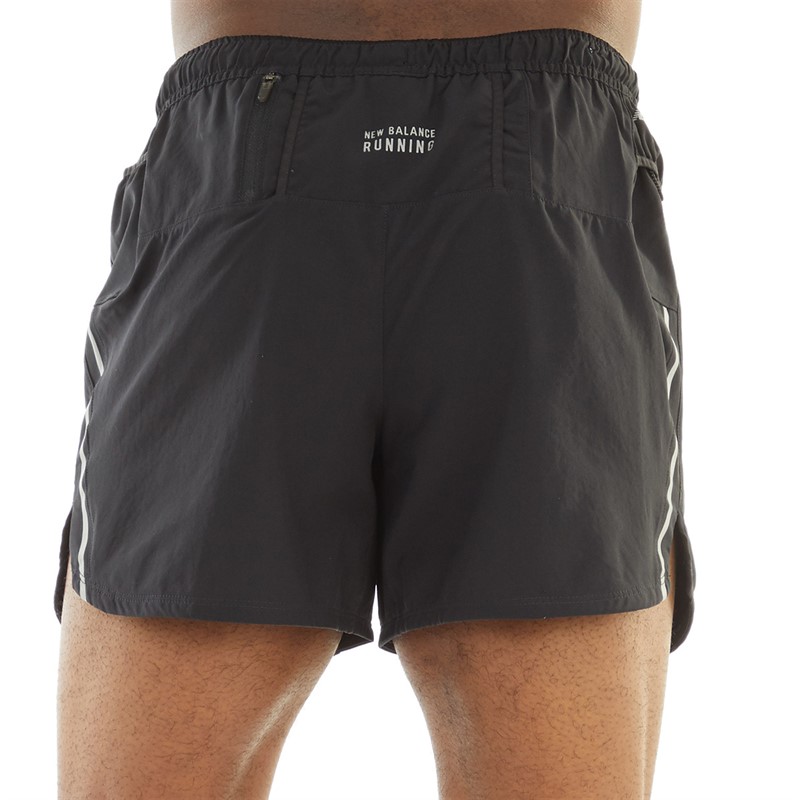 New Balance Mens Impact 5 Inch Running Shorts Black