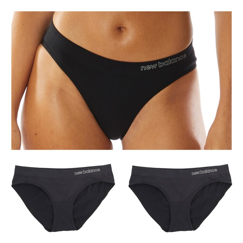 New Balance lot de 3 culottes de bikini sans couture Femme Noir/Noir