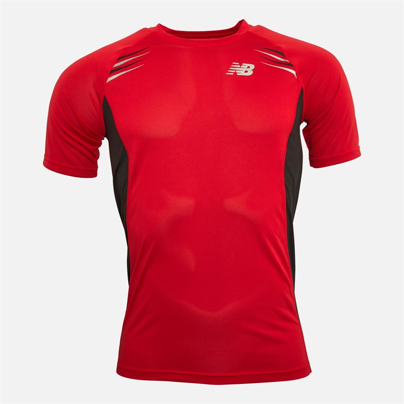 New Balance Heren hardloop shirt rood