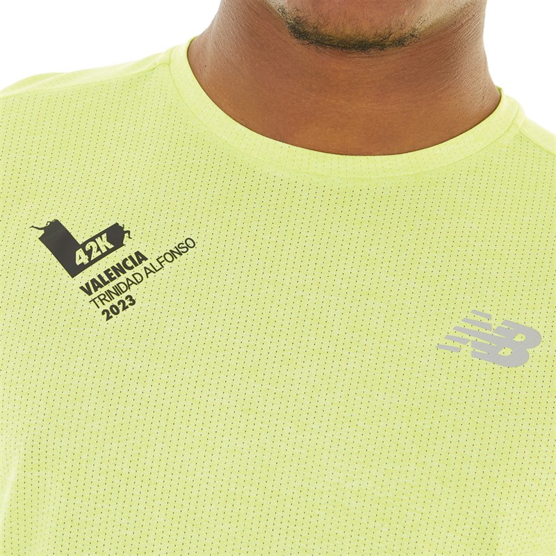 New Balance Heren Valencia Marathon Impact Hardloop Top Groen