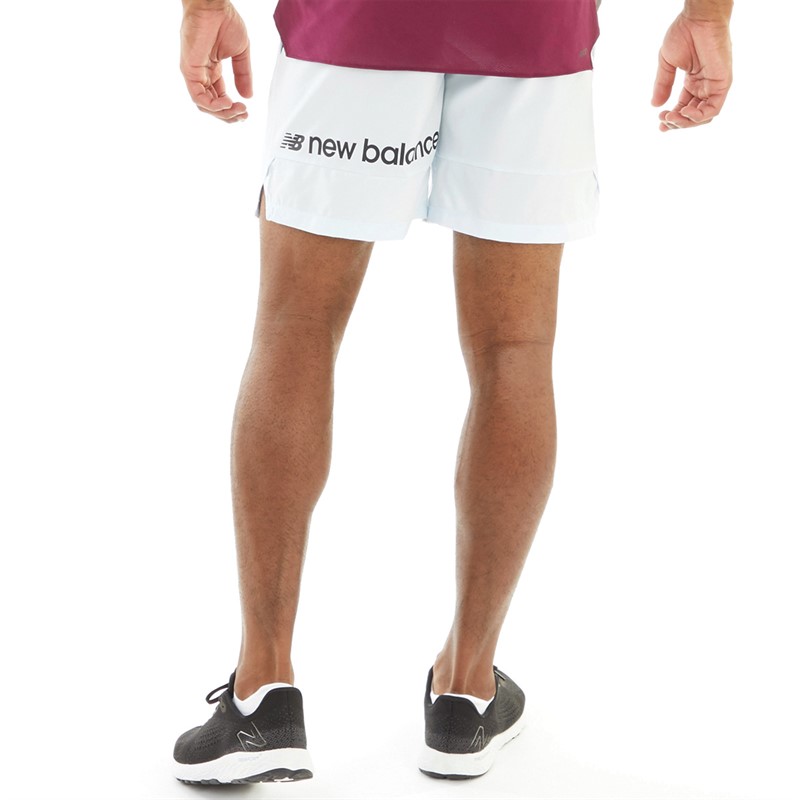 New Balance Heren Tenacity Solide Geweven 7 Inch Shorts IJsblauw