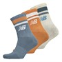 New Balance Three Pack Essentials Line Crew Socks White/Blue/Orange
