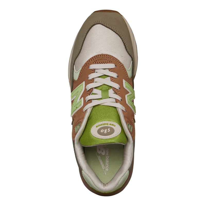 New Balance 580 Trainers Moss Green/Cream