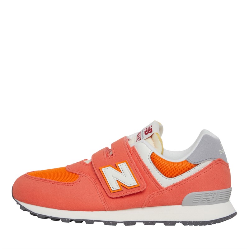 New Balance Boys 574 Hook And Loop Trainers Gulf Red