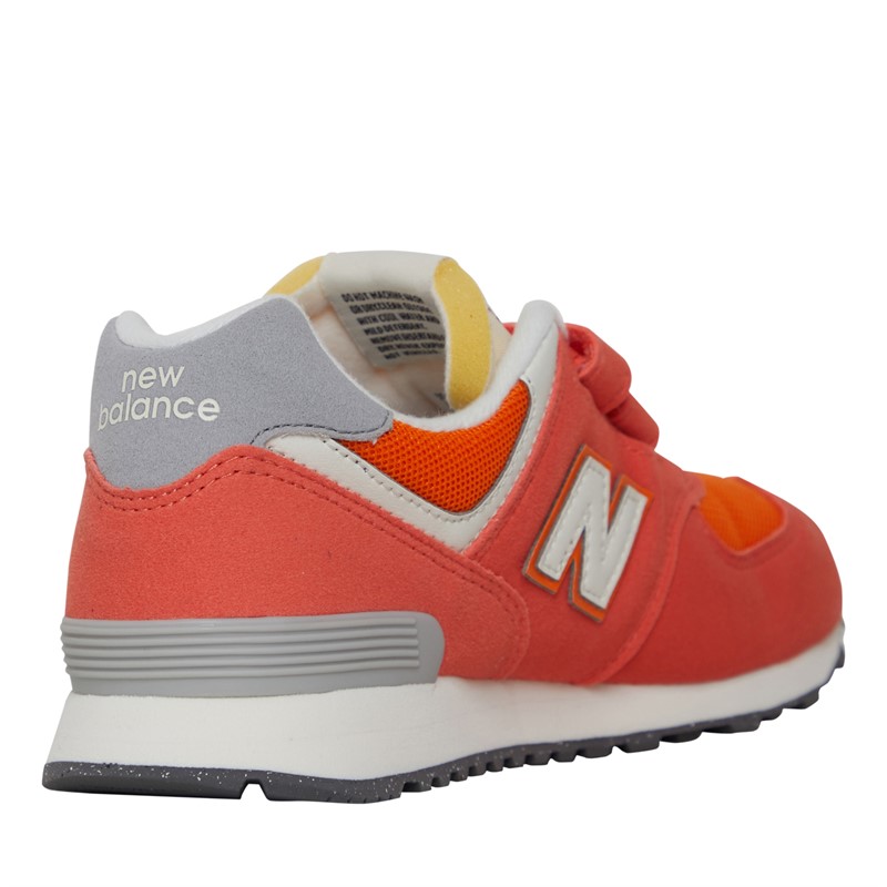 New Balance Boys 574 Hook And Loop Trainers Gulf Red